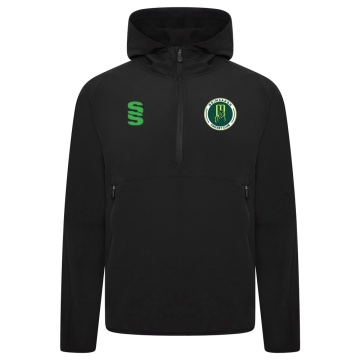 GRIMSARGH CC Dual Elite 1/4 Zip Hoody / Rain Jacket : Black