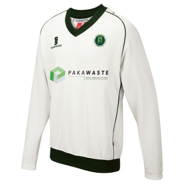 Grimsargh CC - Long Sleeve Sweater Green Trim