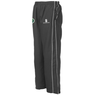 GRIMSARGH CC Classic Tracksuit Pant With Thigh Length Zip Black Mens