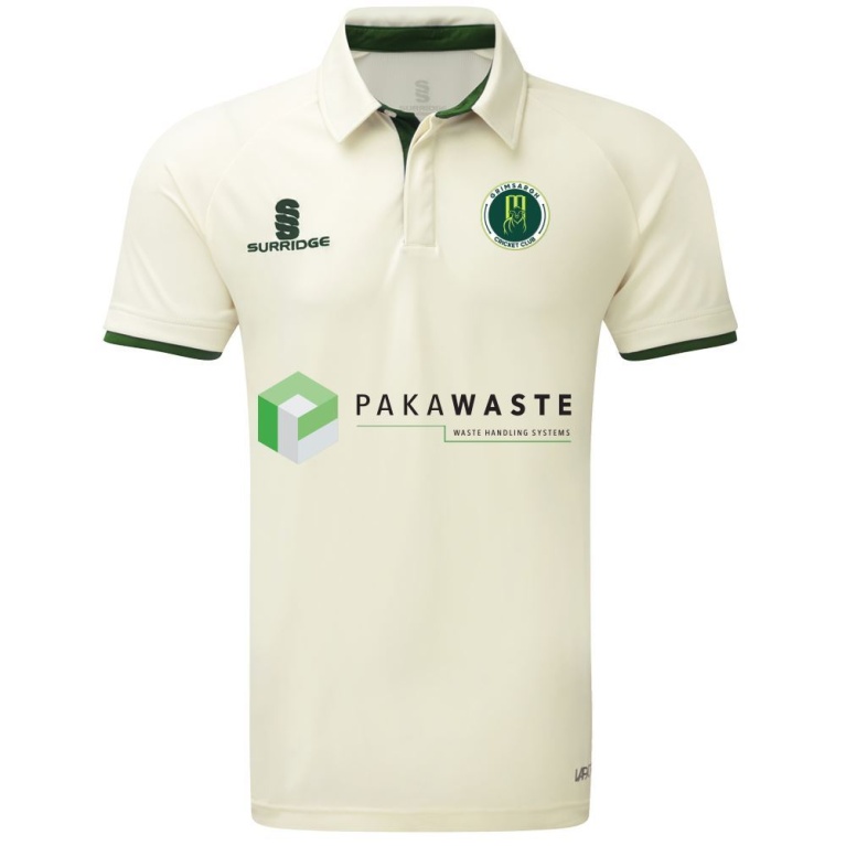 Grimsargh CC - Ergo Short Sleeve Green Trim Shirt